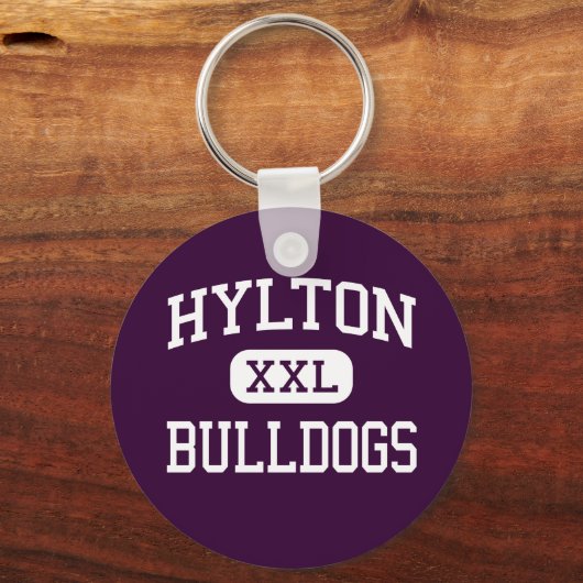 Hylton - Bulldogs - High - Woodbridge Virginia Sleutelhanger (Voorkant)