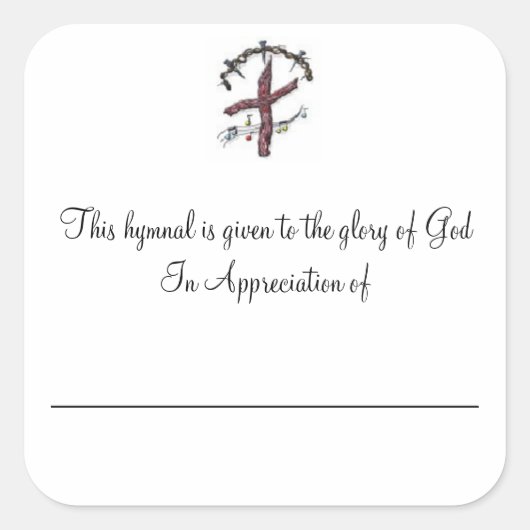 Hymische Borden bij waardebepaling van Vierkante Sticker (Voorkant)