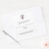 Hymische Borden ter ere van Vierkante Sticker (Envelop)