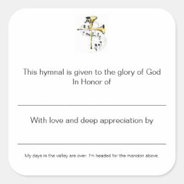 Hymische Borden ter ere van Vierkante Sticker
