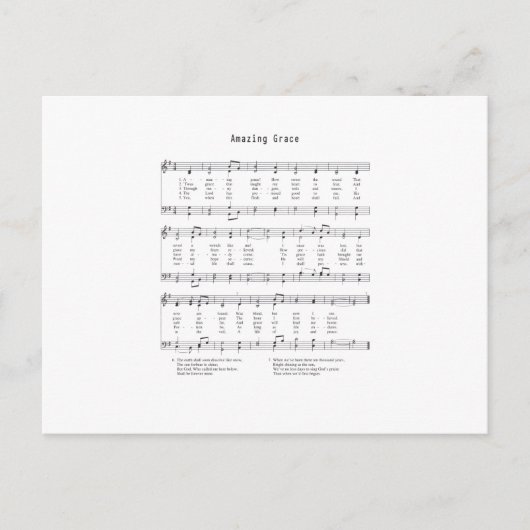 Hymn - Amazing Grace Briefkaart (Voorkant)