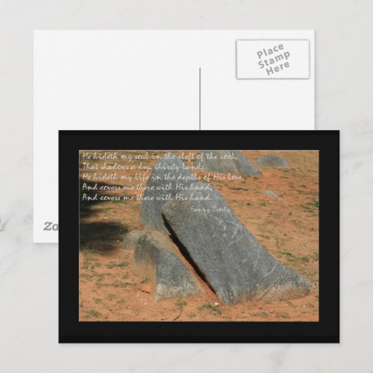 Hymn door Fannie Crosby... hij heeft mijn ziel geh Briefkaart (Voorkant / Achterkant)