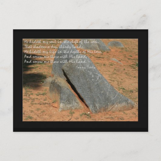 Hymn door Fannie Crosby... hij heeft mijn ziel geh Briefkaart (Voorkant)