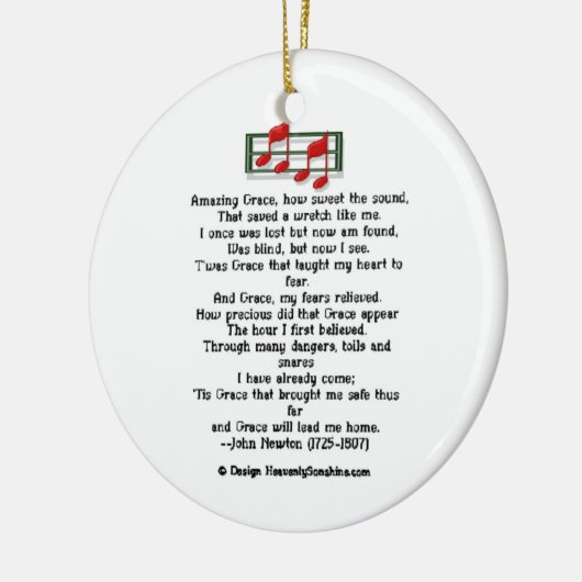 Hymn Ornament Amazing Grace (Links)