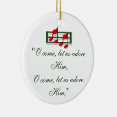 Hymn Ornament "O come All Ye gelovig" Kerstmis (Rechts)