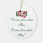 Hymn Ornament "O come All Ye gelovig" Kerstmis (Links)