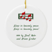 Hymn Ornament "Silent Night" Kerstmis (Achterkant)