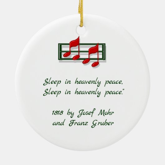 Hymn Ornament "Silent Night" Kerstmis (Achterkant)