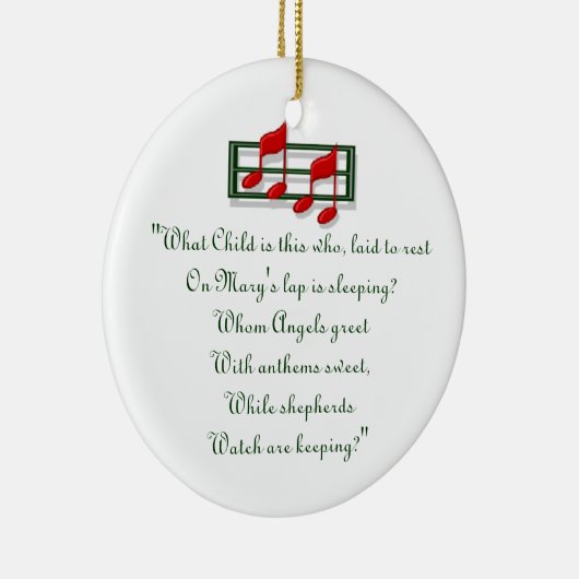 Hymn Ornament "Welk kind is dit?" Kerstmis (Rechts)