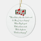 Hymn Ornament "Welk kind is dit?" Kerstmis (Links)