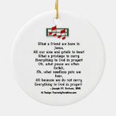 Hymn Ornament What a Friend (Achterkant)