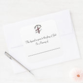 Hymnal Borden ter nagedachtenis van Vierkante Sticker (Envelop)