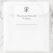 Hymnal Borden ter nagedachtenis van Vierkante Sticker (Tas)