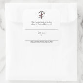 Hymnal Borden ter nagedachtenis van Vierkante Sticker (Tas)