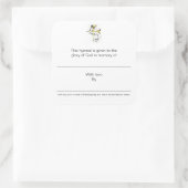 Hymnal Borden ter nagedachtenis van Vierkante Sticker (Tas)