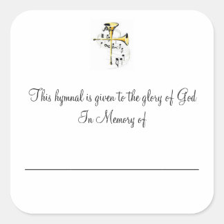 Hymnale Borden Vierkante Sticker