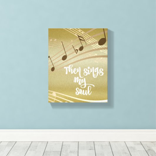 Hymne: Zingt dan mijn ziel citaat Canvas Afdruk (Insitu (Houten vloer))