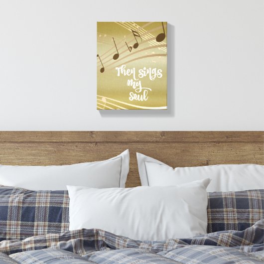 Hymne: Zingt dan mijn ziel citaat Canvas Afdruk (Insitu (Slaapkamer))