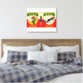 Hypatia Merk Salmon Label- Seattle, WA Canvas Afdruk (Insitu (Slaapkamer))