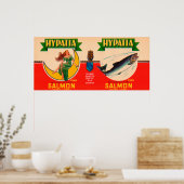 Hypatia Merk Salmon Label- Seattle, WA Poster (Keuken)