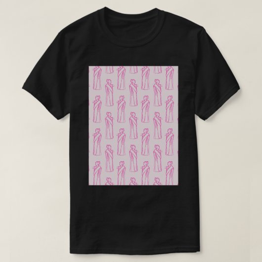 Hypatia roze achtergrond t-shirt (Design voorkant)