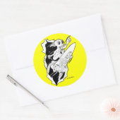 HYPE: Raket aangedreven skateboard Ronde Sticker (Envelop)