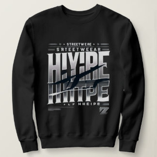 Hype Streetwear Typography Design – Bold Urban Bla Trui