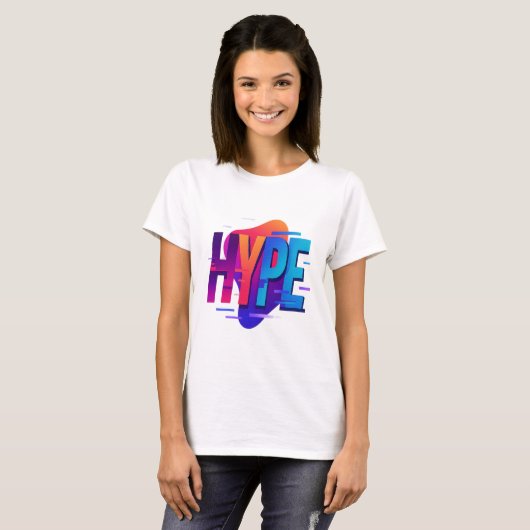 HYPE WAVE – Elektrisch spectrum T-shirt (Voorkant volledig)