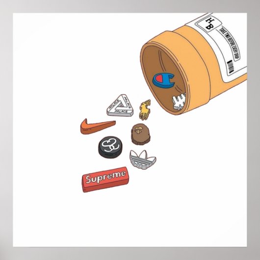 Hypebeast streetslijtage sarcastisch ontwerp poster (Voorkant)