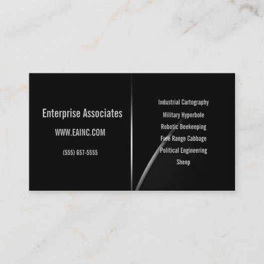 Hyper Black Collectie: Horizon Arc Visitekaartje (Voorkant)