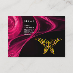 HYPER BUTTERFLY - antiek rood roze zwart geel Visitekaartje