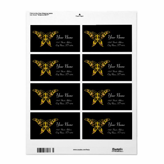 HYPER BUTTERFLY Black Etiket (Full Sheet)
