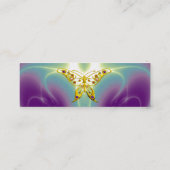 HYPER BUTTERFLY, goud metaalpapier Mini Visitekaartje (Achterkant)