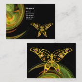 HYPER BUTTERFLY - helder oranje groen zwart geel Visitekaartje (Voorkant / Achterkant)