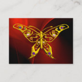 HYPER BUTTERFLY helder rood geel Visitekaartje (Achterkant)