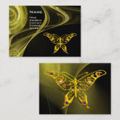 HYPER BUTTERFLY- helder zwart-geel rood Visitekaartje (Voorkant / Achterkant)