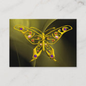 HYPER BUTTERFLY- helder zwart-geel rood Visitekaartje (Achterkant)