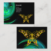 HYPER BUTTERFLY- helderblauw, zwart geel Visitekaartje (Voorkant / Achterkant)