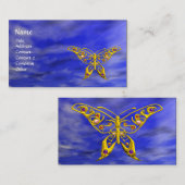 HYPER BUTTERFLY IN LEVENDIGE BLAUWE LUCHT VISITEKAARTJE (Voorkant / Achterkant)