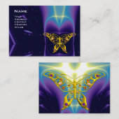 HYPER BUTTERFLY / LICHTE WAVES,Aqua Blue,Paars Visitekaartje (Voorkant / Achterkant)