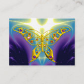HYPER BUTTERFLY / LICHTE WAVES,Aqua Blue,Paars Visitekaartje (Achterkant)