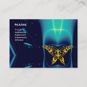 HYPER BUTTERFLY / LICHTE WAVES, Aqua Blue, Turquas Visitekaartje