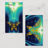 HYPER BUTTERFLY / LICHTE WAVES, Aqua Blue, Turquas Visitekaartje (Voorkant / Achterkant)