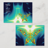 HYPER BUTTERFLY / LICHTE WAVES, Aqua Blue, Turquas Visitekaartje (Voorkant / Achterkant)