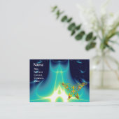HYPER BUTTERFLY / LICHTE WAVES, Aqua Blue, Turquas Visitekaartje (Staand voorkant)
