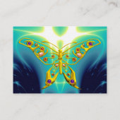 HYPER BUTTERFLY / LICHTE WAVES, Aqua Blue, Turquas Visitekaartje (Achterkant)