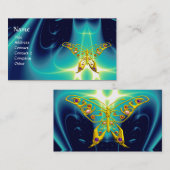 HYPER BUTTERFLY / LICHTE WAVES, Aqua Blue, Turquas Visitekaartje (Voorkant / Achterkant)