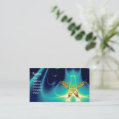 HYPER BUTTERFLY / LICHTE WAVES, Aqua Blue, Turquas Visitekaartje (Staand voorkant)