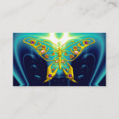 HYPER BUTTERFLY / LICHTE WAVES, Aqua Blue, Turquas Visitekaartje (Achterkant)