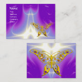 HYPER BUTTERFLY / LICHTE WAVES, roze, Paars, Viole Visitekaartje (Voorkant / Achterkant)